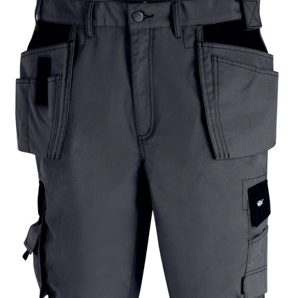 teXXor® Canvas (270 g/m²) Arbeits-Shorts BERMUDA 4347 grau/schwarz