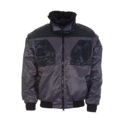 LeiKaTex® | SILBERTAL | Pilotenjacke | Winter grau