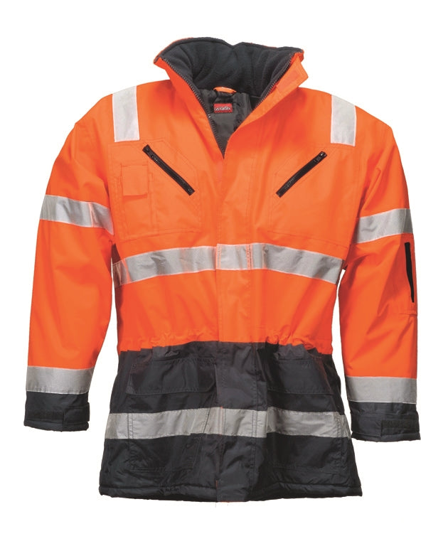 LeiKaTex® | Parka | Warnschutz | warnorange/marineblau warnorange