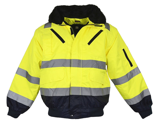 LeiKaTex® | Pilotenjacke | Warnschutz  | Multifunktional neongelb