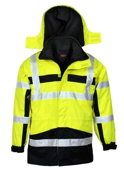 LeiKaTex® | STONEFIELD | 4-in-1-Parka | Warnschutz neongelb