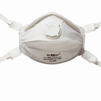 teXXor® Feinstaubmaske FFP3/V >>NR<< D mit Nasenbügel-60 Stück