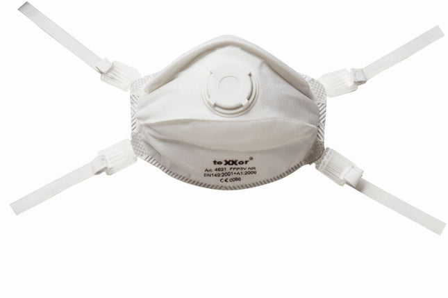 teXXor® Feinstaubmaske FFP3/V >>NR<< D mit Nasenbügel-60 Stück