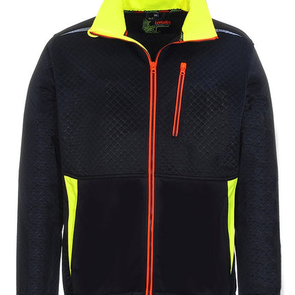 LeiKaTex® | BLACK LINE | Fleecejacke | geprägt schwarz