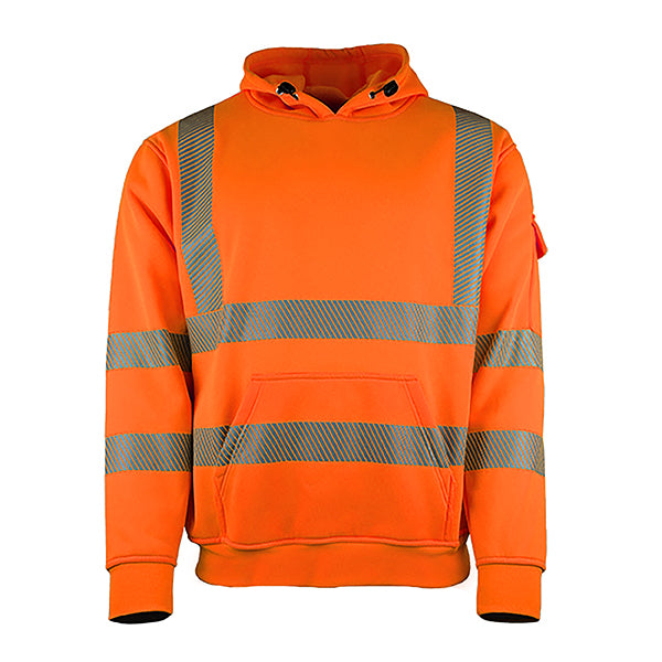 LeiKaTex® | HOODIE | Kapuzen-Sweatshirt | Warnschutz warnorange