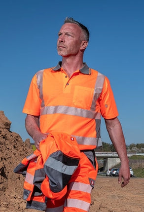 LeiKaTex® | BRIGHT LINE | Polo-Shirt | Warnschutz warnorange