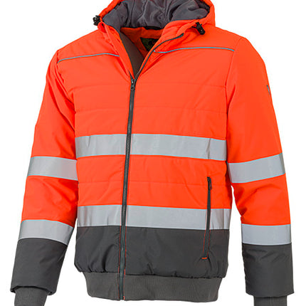 LeiKaTex® | BRIGHT LINE | Steppjacke | Warnschutz warnorange