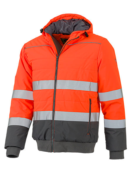 LeiKaTex® | BRIGHT LINE | Steppjacke | Warnschutz warnorange