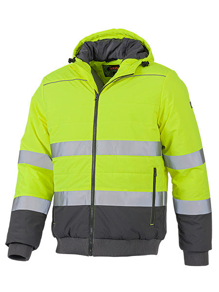 LeiKaTex® | BRIGHT LINE | Steppjacke | Warnschutz neongelb
