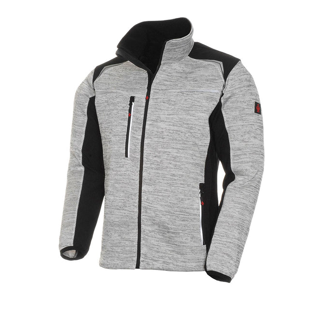 LeiKaTex® | REFLEECE | Strickfleece-Jacke grau