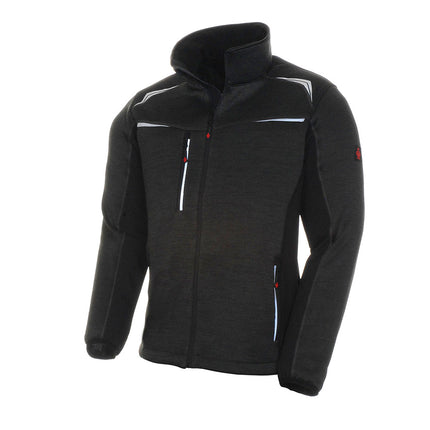 LeiKaTex® | REFLEECE | Strickfleece-Jacke anthrazit