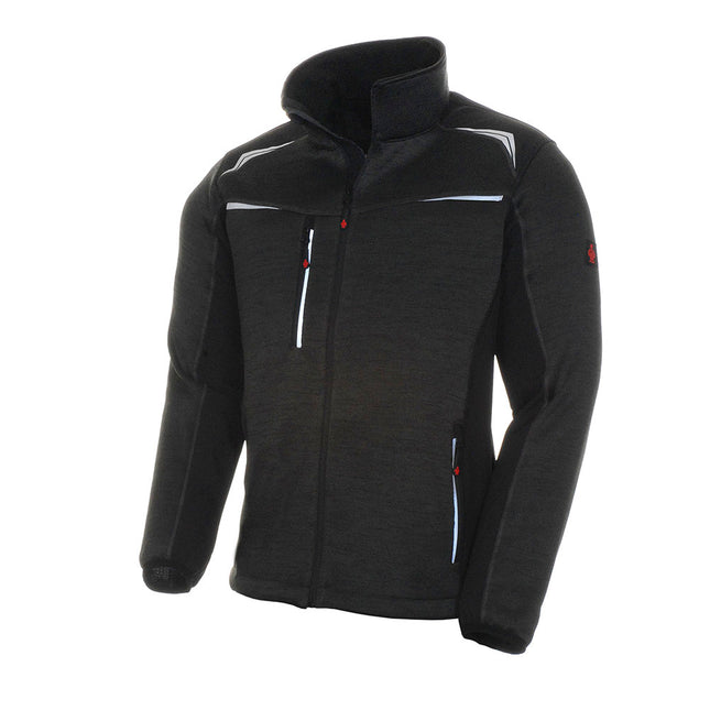 LeiKaTex® | REFLEECE | Strickfleece-Jacke anthrazit