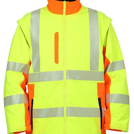 LeiKaTex® | Softshelljacke | Warnschutz neongelb