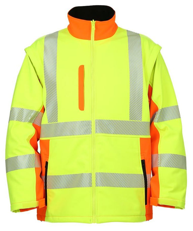 LeiKaTex® | Softshelljacke | Warnschutz neongelb