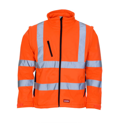 LeiKaTex® | Softshelljacke | Warnschutz warnorange
