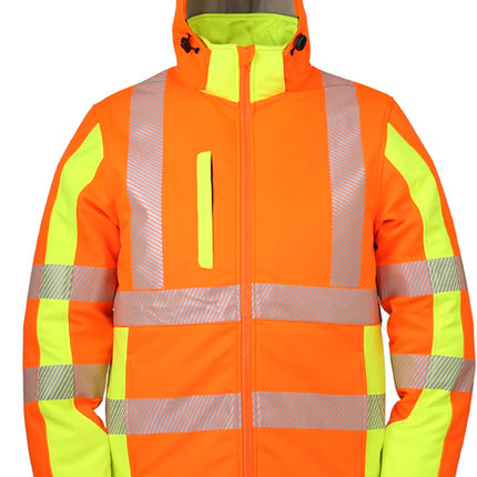 LeiKaTex® | Softshelljacke | Warnschutz warnorange