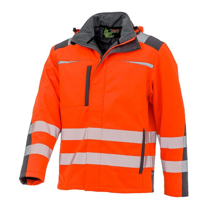 LeiKaTex® | BRIGHT LINE | Softshelljacke | Warnschutz warnorange