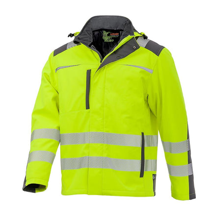 LeiKaTex® | BRIGHT LINE | Softshelljacke | Warnschutz neongelb