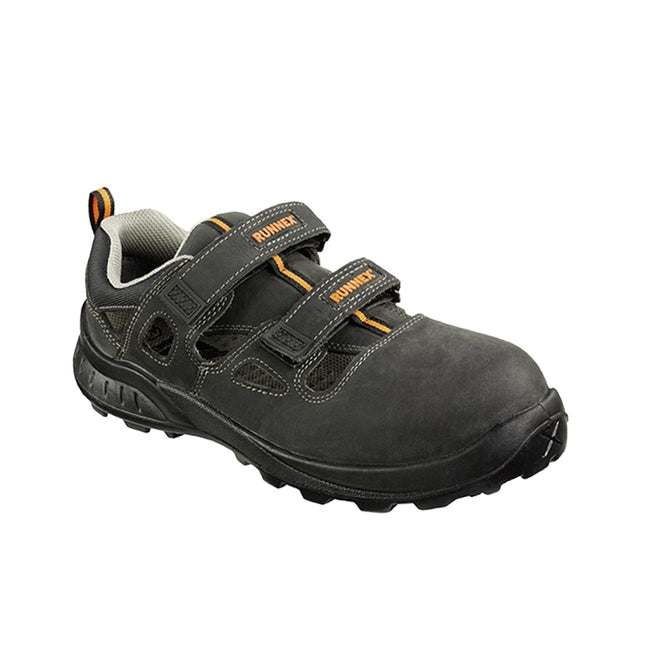 RUNNEX® S1-Sicherheitsklettsandalen TeamStar 5100 schwarz/orange