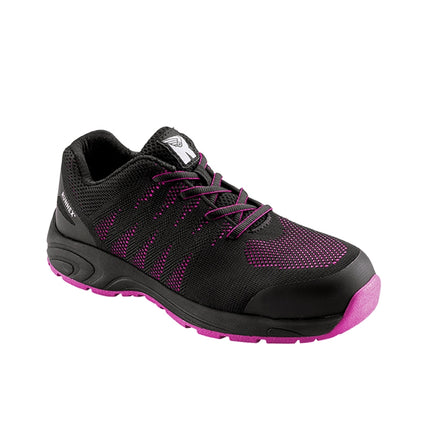RUNNEX® S1PS-Damen-ESD-Sicherheitshalbschuhe GirlStar 5180 schwarz/pink