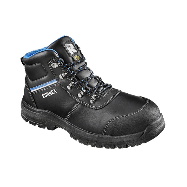 RUNNEX® S3S ESD-Sicherheitsschnürstiefel TeamStar 5314 schwarz/blau