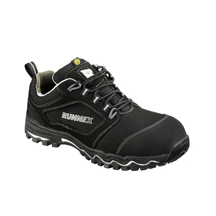 RUNNEX® S3S-ESD-Sicherheitshalbschuhe LightStar 5322 schwarz/weiß/grau