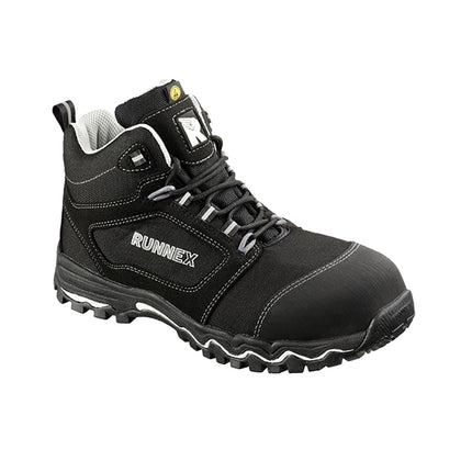 RUNNEX® S3S-ESD-Sicherheitsschnürstiefel LightStar 5323 schwarz/weiß/grau