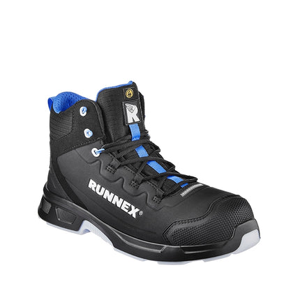 RUNNEX® S3S-ESD-Sicherheitsschnürstiefel ActionStar 5355 schwarz/blau