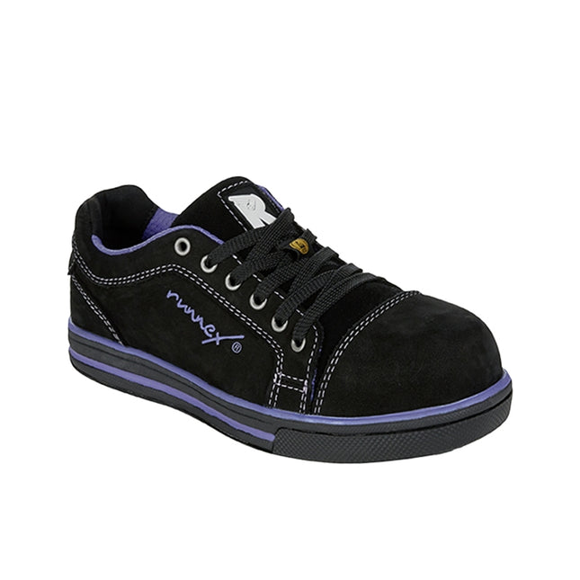 RUNNEX® S3-Damen-ESD-Sicherheitshalbschuhe GirlStar 5380 schwarz/violett
