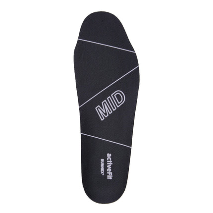 RUNNEX® Einlegesohle activeFit mid 5411 schwarz/grau
