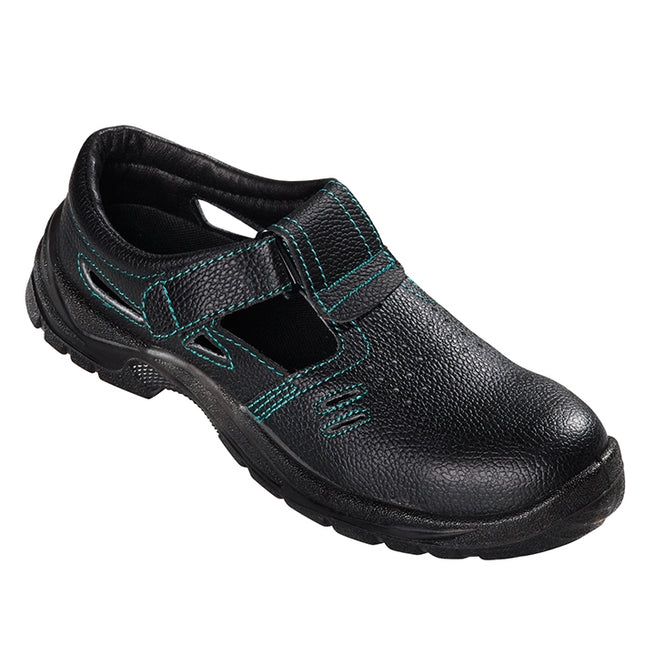 teXXor® S1-Sicherheitsklettsandalen GAP 6111 schwarz/grün