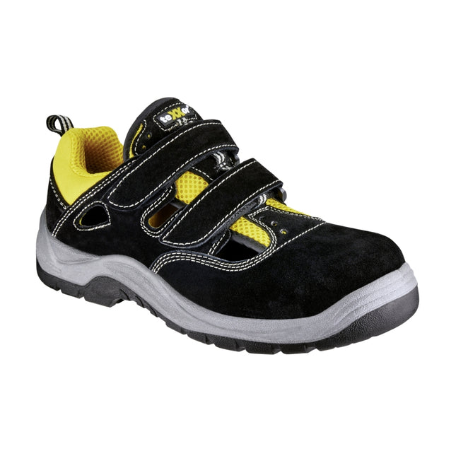 teXXor® S1-Sicherheitsklettsandalen ROMANS 6115 schwarz/gelb