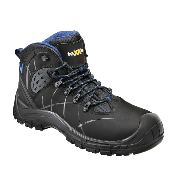 teXXor® S3-Sicherheitsschnürstiefel Tours 6326 schwarz/ blau