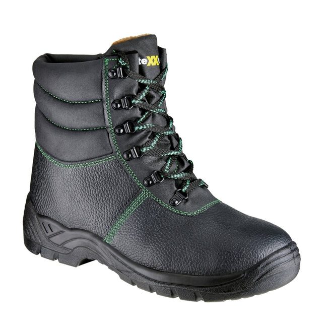 teXXor® S3-Winterschnürstiefel RANGER 6330 schwarz/grün