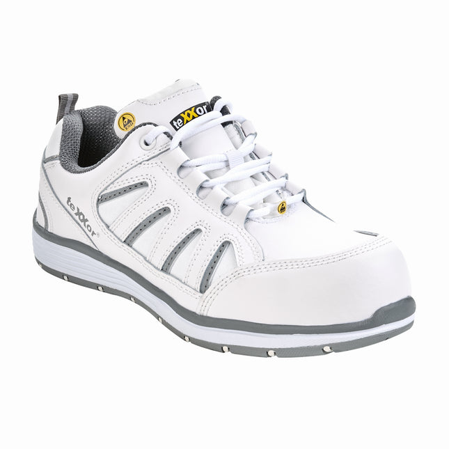 teXXor® S3-ESD-Sicherheitshalbschuhe AVIGNON 6350 weiß/grau