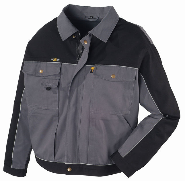 teXXor® Canvas (320 g/m²) Bundjacke RIO 8317 grau/schwarz