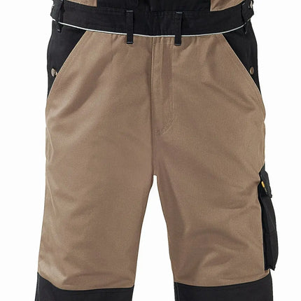 teXXor® Canvas (320 g/m²) Latzhose AMAZONAS 8330 khaki/schwarz