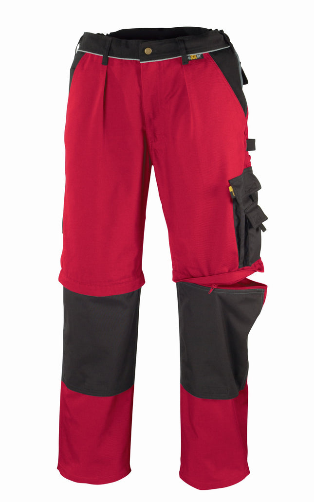 teXXor® Canvas (320 g/m²) 2-in-1 Bundhose  TOBAGO 8353 rot/schwarz
