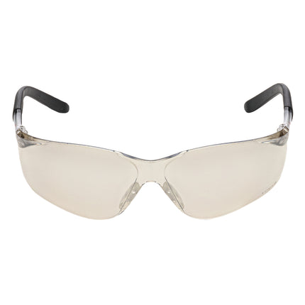 NITRAS VISION PROTECT, Schutzbrille, beige / schwarz, silber verspiegelt,  EN 166