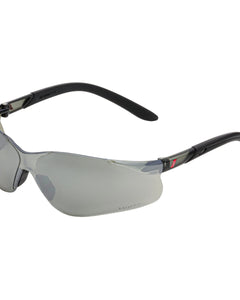 NITRAS VISION PROTECT, Schutzbrille, schwarz / schwarz, silber verspiegelt, EN 166 Nitras