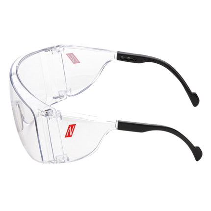 NITRAS VISION PROTECT OTG, Schutzbrille, schwarz / transparent, EN 166