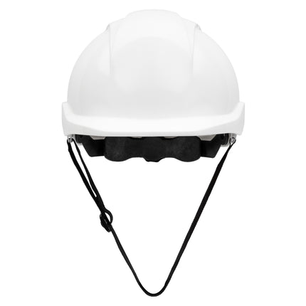 NITRAS HEAD PROTECT, Industrieschutzhelm, Schale aus HDPE, weiß, Innenausstattung aus LDPE / Textil, schwarz / grau, EN 397