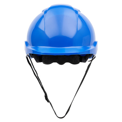 NITRAS HEAD PROTECT, Industrieschutzhelm, Schale aus HDPE, königsblau, Innenausstattung aus LDPE / Textil, schwarz / grau, EN 397