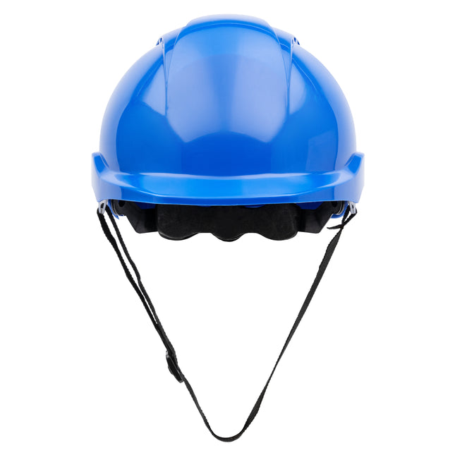 NITRAS HEAD PROTECT, Industrieschutzhelm, Schale aus HDPE, königsblau, Innenausstattung aus LDPE / Textil, schwarz / grau, EN 397