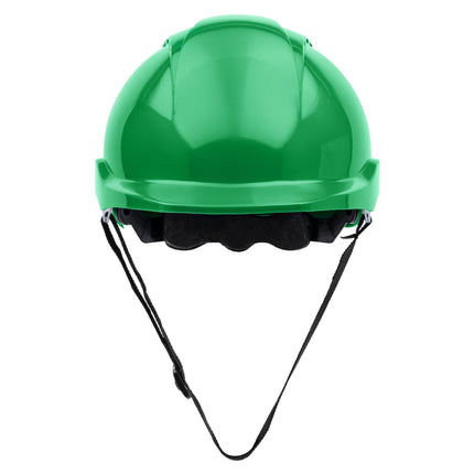 NITRAS HEAD PROTECT, Industrieschutzhelm, Schale aus HDPE, grün, Innenausstattung aus LDPE / Textil, schwarz / grau, EN 397