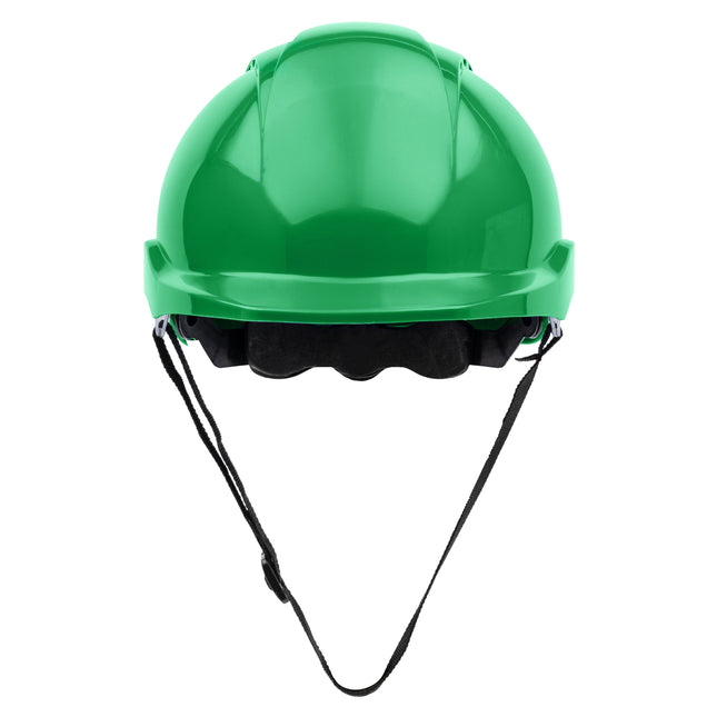 NITRAS HEAD PROTECT, Industrieschutzhelm, Schale aus HDPE, grün, Innenausstattung aus LDPE / Textil, schwarz / grau, EN 397