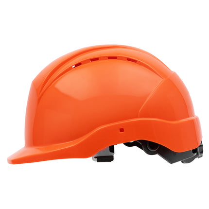 NITRAS HEAD PROTECT, Industrieschutzhelm, Schale aus HDPE, orange, Innenausstattung aus LDPE / Textil, schwarz / grau, EN 397