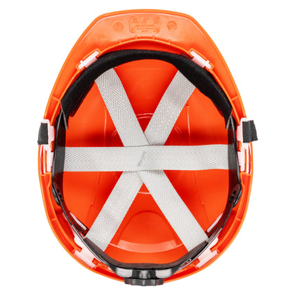 NITRAS HEAD PROTECT, Industrieschutzhelm, Schale aus HDPE, orange, Innenausstattung aus LDPE / Textil, schwarz / grau, EN 397